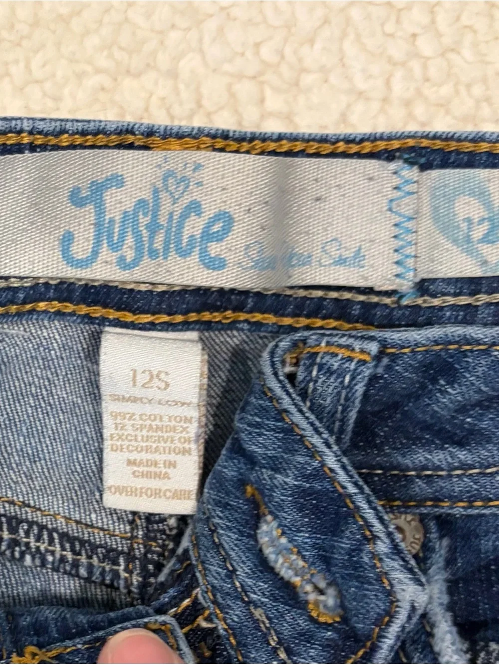 Justice Medium Wash Bootcut Jeans
